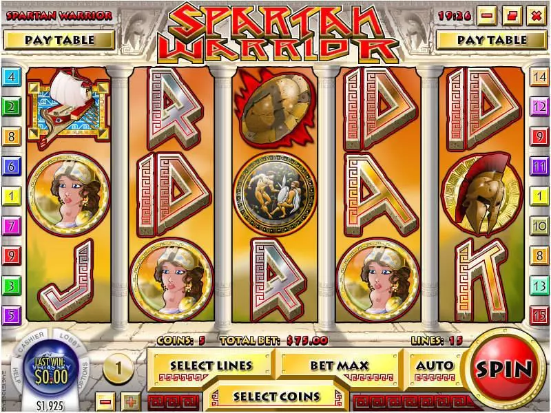 Spartan Warrior Rival Slot Game released in June 2010 - Free Spins