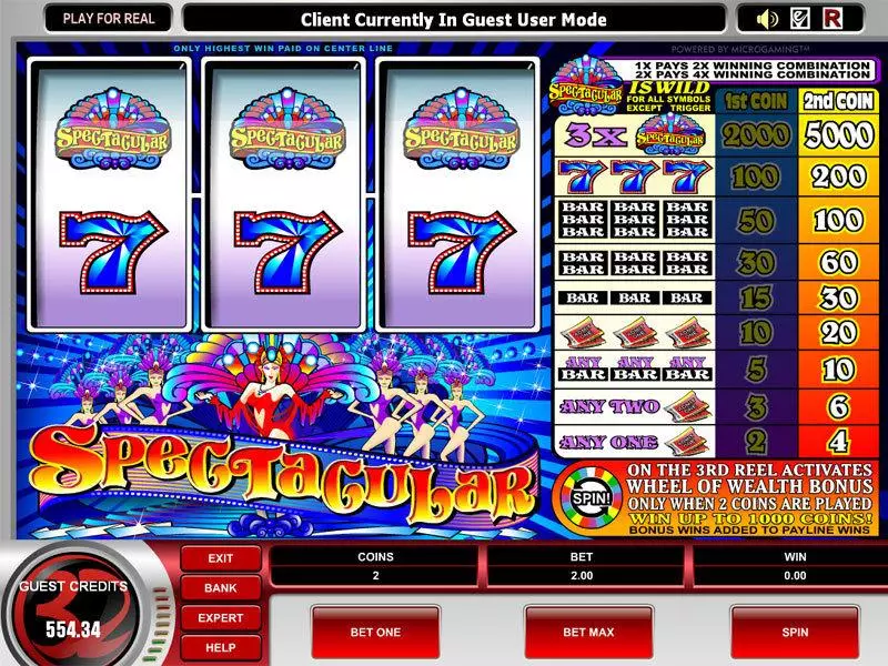 Spectacular Mini Microgaming Slot Game released in   - 