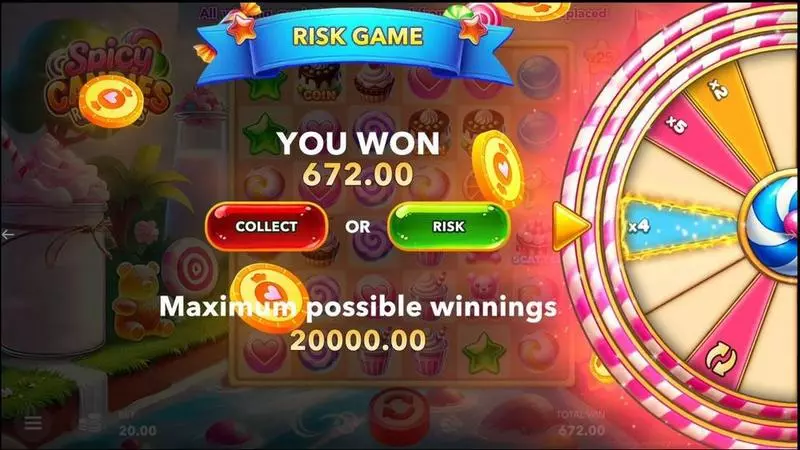 Spicy Candies. Rockblocks Mascot Gaming Slot Game released in December 2024 - Wheel Bonus