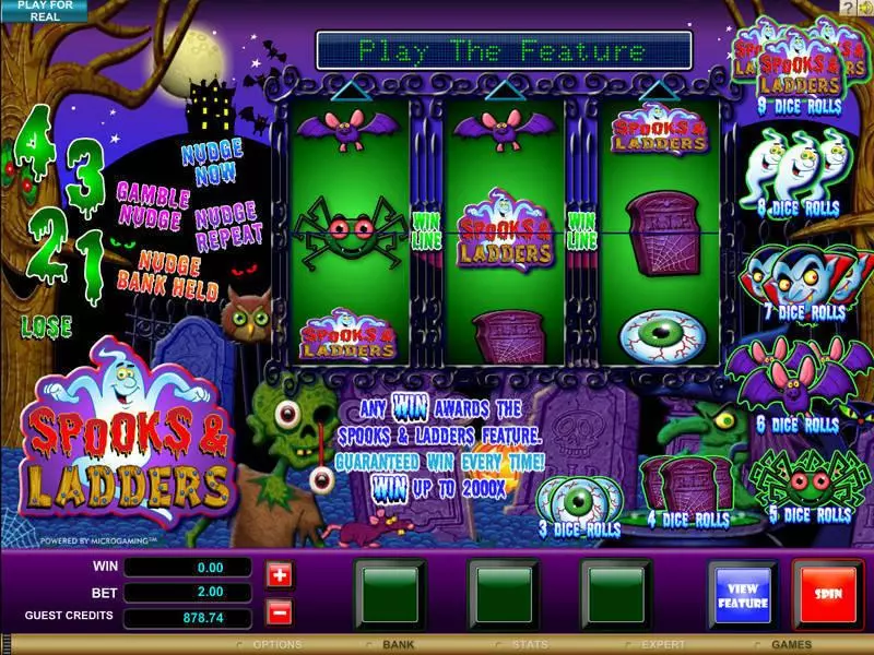 Spooks and Ladders Microgaming Slot Game released in   - Second Screen Game