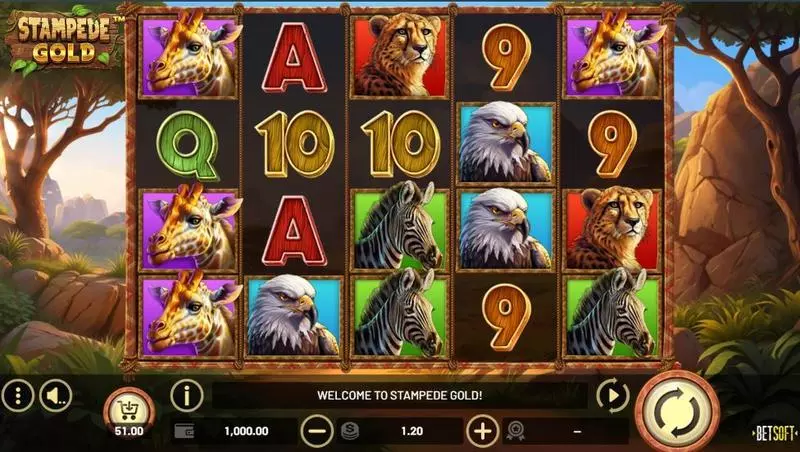 Stampede Gold BetSoft Slot Game released in May 2024 - Free Spins