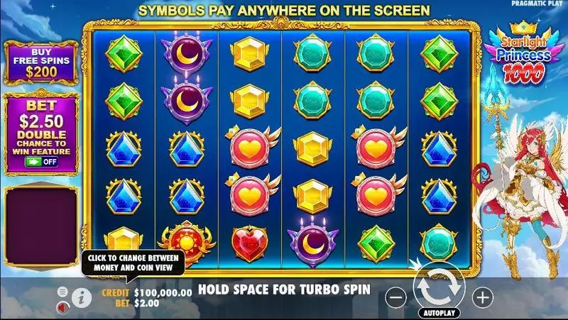 Starlight Princess 1000 Pragmatic Play Slot Game released in October 2023 - Tumble Feature