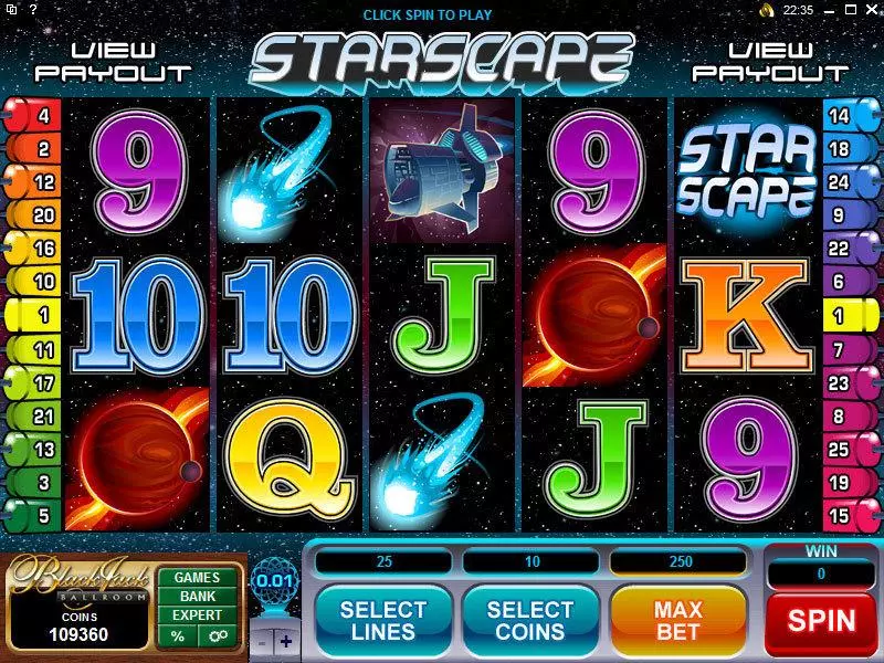Starscape Microgaming Slot Game released in   - Second Screen Game