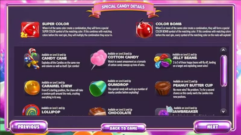 Sugar Pop BetSoft Slot Game released in   - Bonus Meters