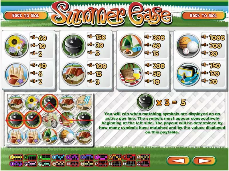 Summer Ease Rival Slot Game released in August 2011 - Free Spins
