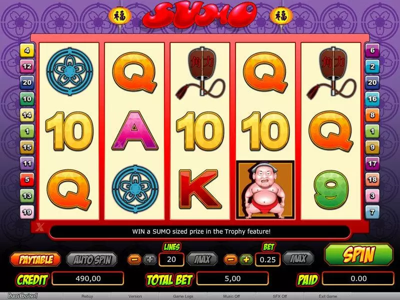 Sumo bwin.party Slot Game released in   - Second Screen Game