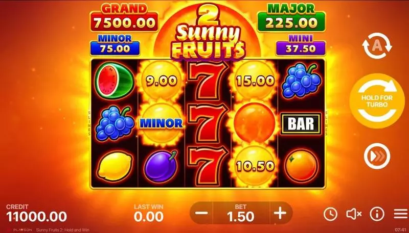 Sunny Fruits 2: Hold and Win Playson Slot Game released in March 2024 - Bonus Game