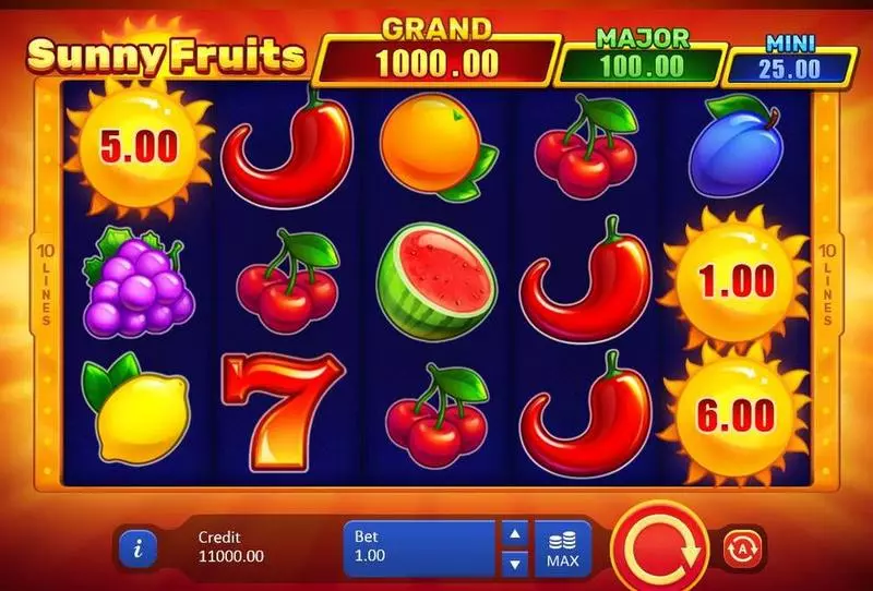 Sunny Fruits Hold and win Playson Slot Game released in February 2020 - 
