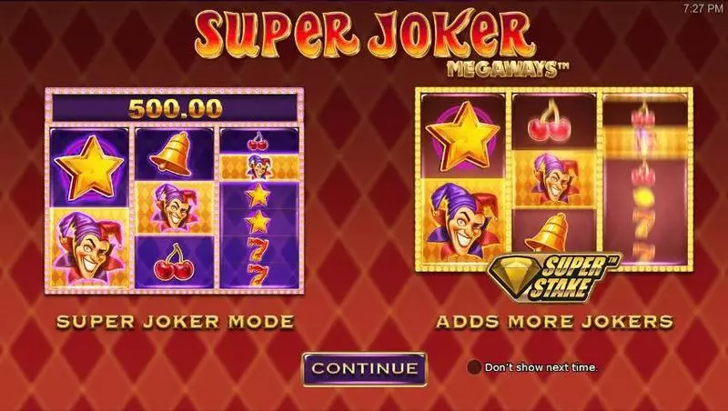 Super Joker Megaways StakeLogic Slot Game released in December 2020 - Super Stake
