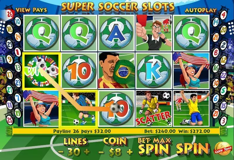 SUper Soccer Slots WGS Technology Slot Game released in   - Free Spins