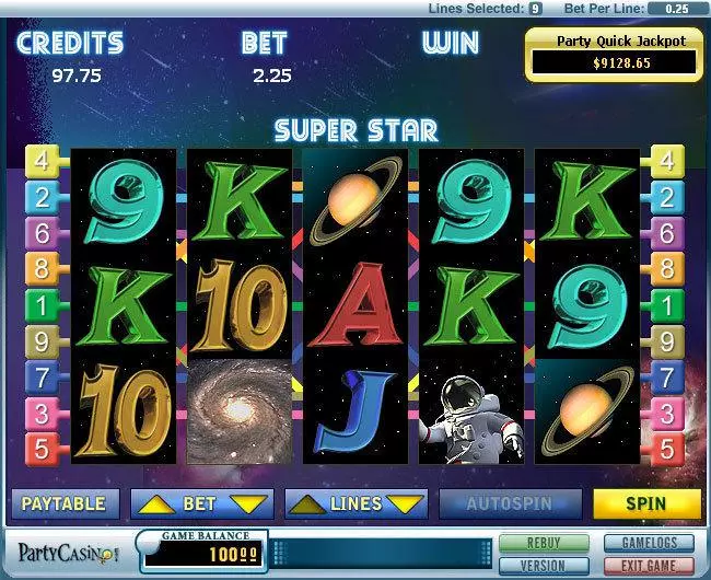 Super Star bwin.party Slot Game released in   - Jackpot bonus game