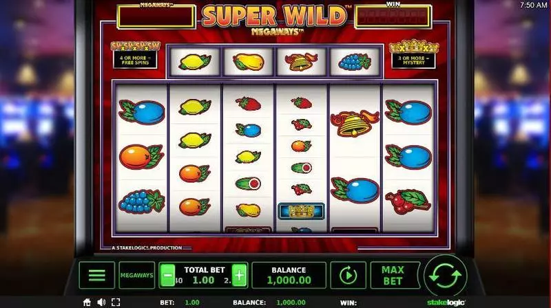 Super Wild Megaways StakeLogic Slot Game released in January 2020 - Free Spins