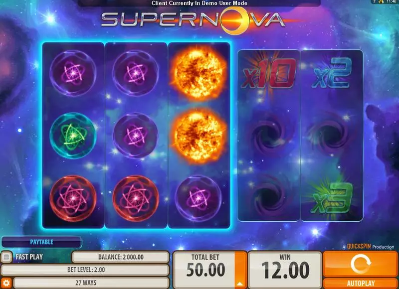 Supernova Quickspin Slot Game released in   - 