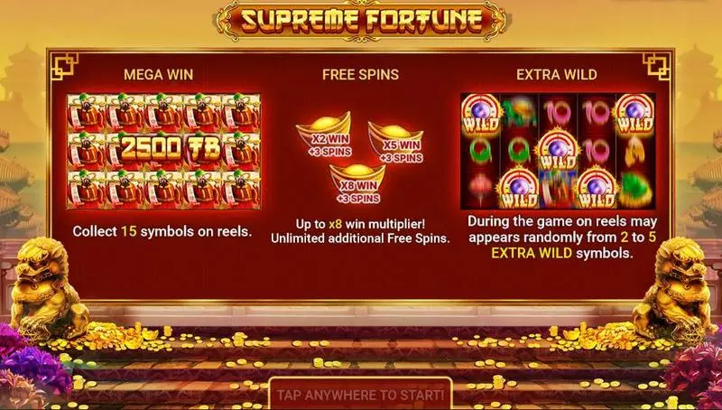 Supreme Fortune Booongo Slot Game released in October 2018 - Free Spins