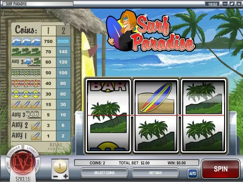 Surf Paradise Rival Slot Game released in   - 