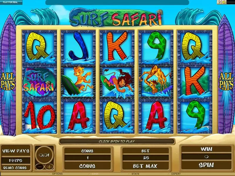 Surf Safari Genesis Slot Game released in June 2012 - Second Screen Game