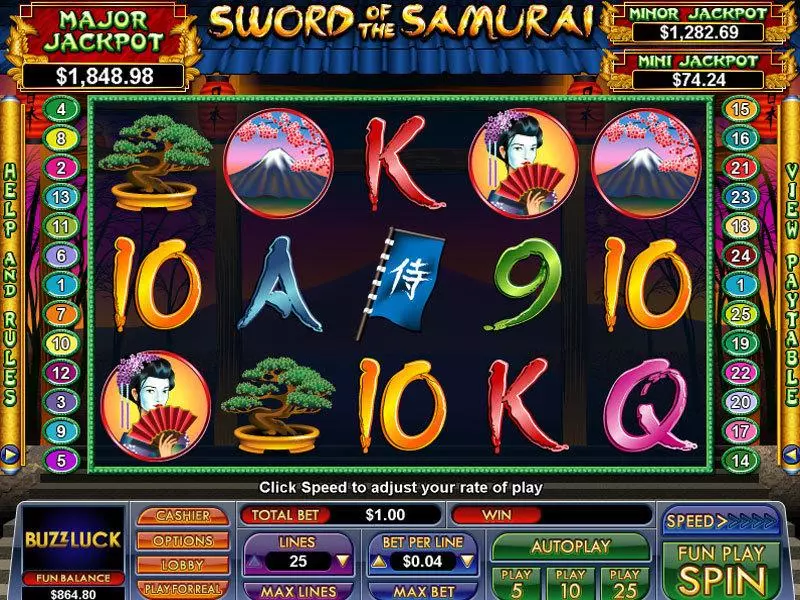 Sword of the Samurai NuWorks Slot Game released in   - Free Spins