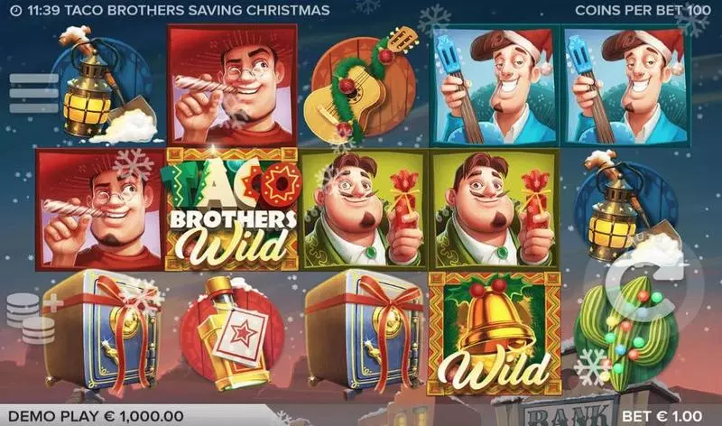 Taco Brothers Saving Christams Elk Studios Slot Game released in November 2016 - 