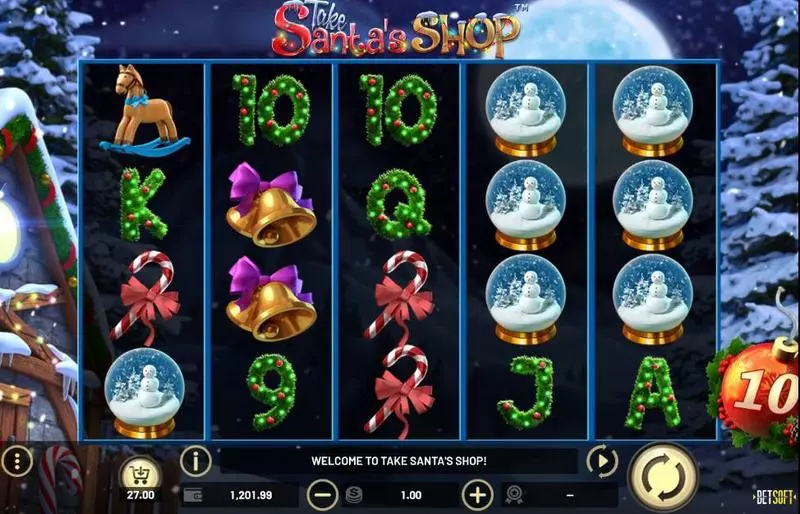 Take Santa’s Shop BetSoft Slot Game released in November 2020 - Free Spins