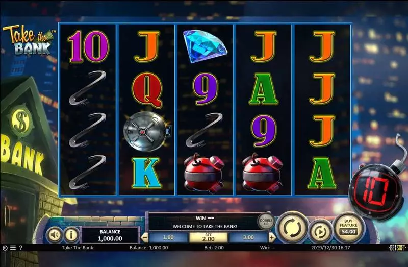 Take the Bank BetSoft Slot Game released in October 2019 - Free Spins