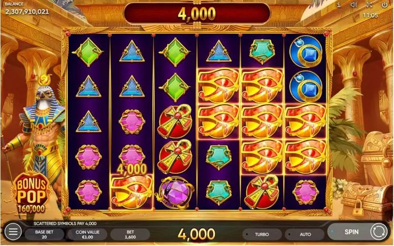 Temple of Ra Endorphina Slot Game released in May 2024 - Cascading Maltiplier