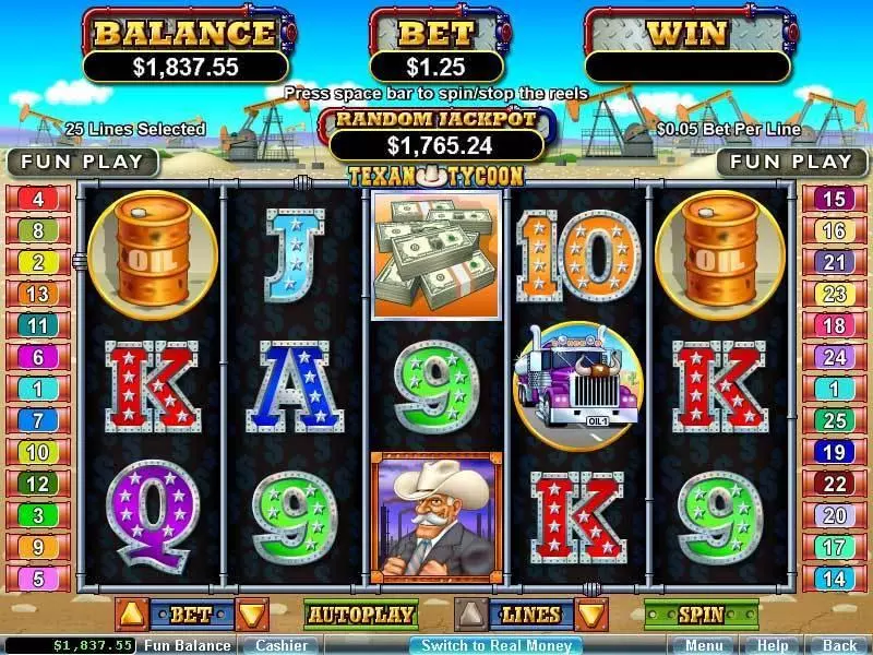 Texan Tycoon RTG Slot Game released in June 2009 - Free Spins