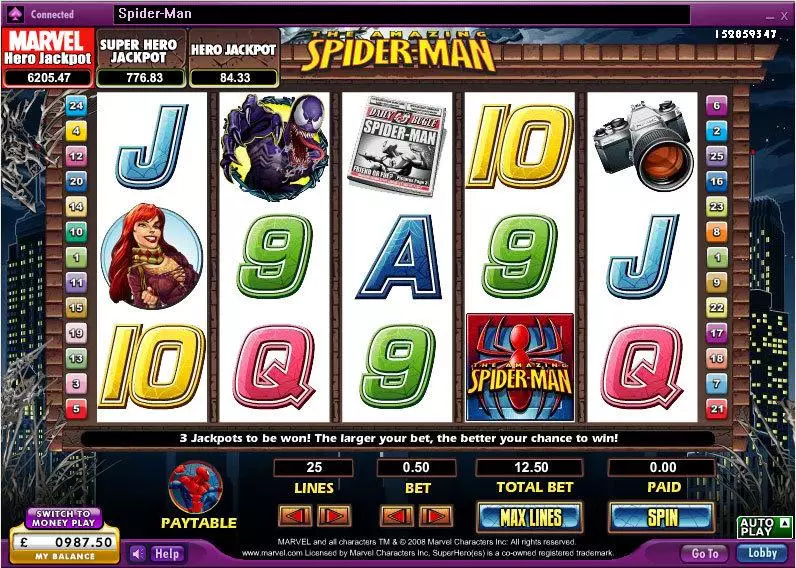 The Amazing Spider-Man 888 Slot Game released in   - Free Spins
