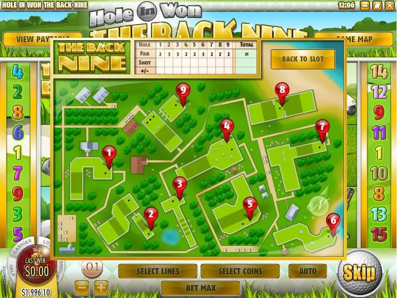 The Back Nine Rival Slot Game released in June 2011 - Second Screen Game