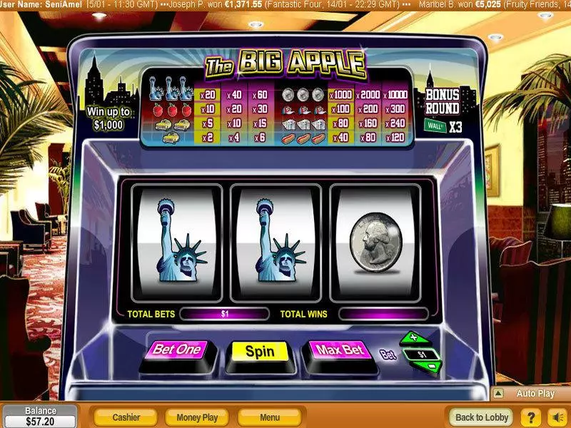 The Big Apple NeoGames Slot Game released in   - Second Screen Game