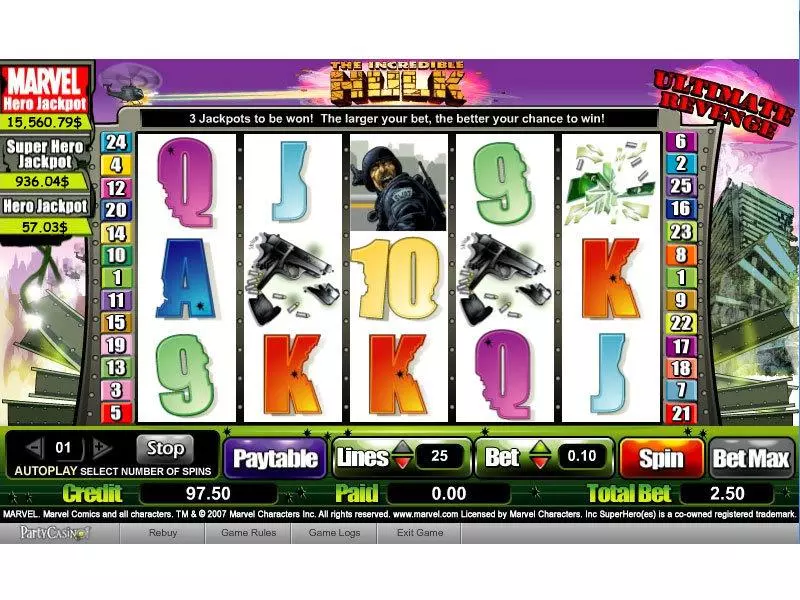 The Incredible Hulk bwin.party Slot Game released in   - Second Screen Game