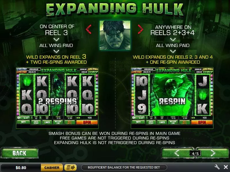 The Incredible Hulk PlayTech Slot Game released in   - Jackpot bonus game