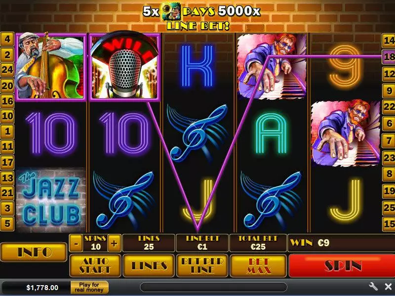 The Jazz Club PlayTech Slot Game released in   - Free Spins