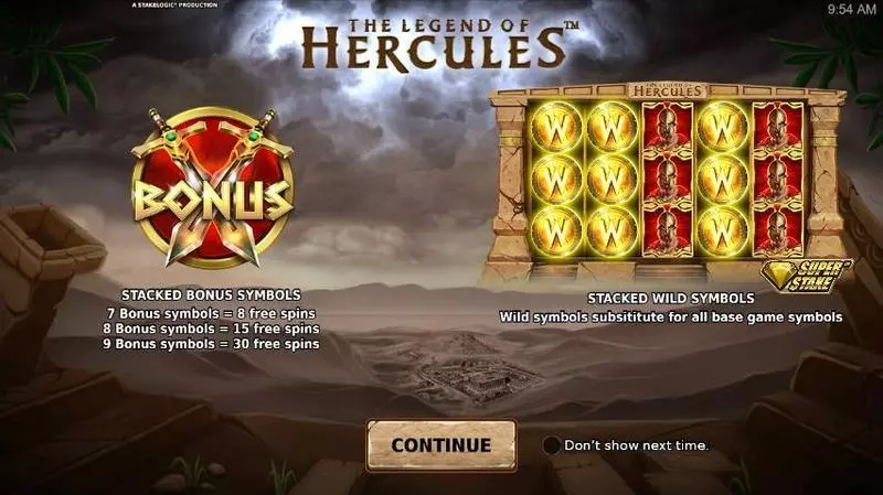The Legend of Hercules StakeLogic Slot Game released in September 2020 - Free Spins