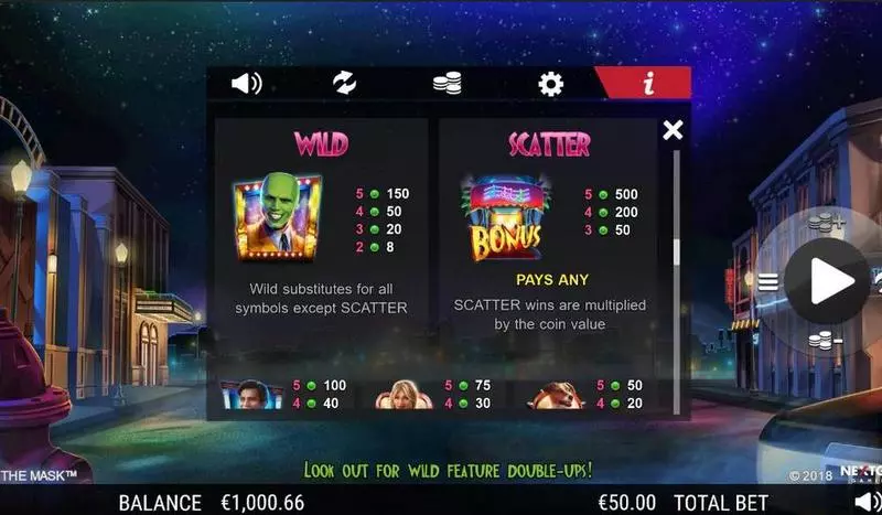 The Mask NextGen Gaming Slot Game released in May 2018 - Free Spins
