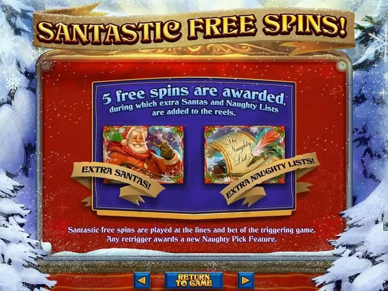 The Naughty List RTG Slot Game released in December 2014 - Free Spins