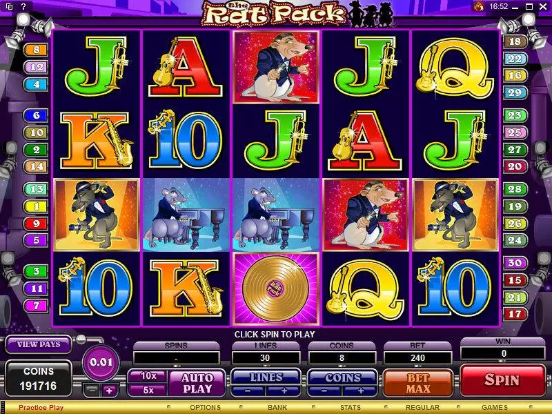 The Rat Pack Microgaming Slot Game released in   - Free Spins