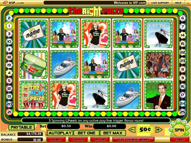 The Right Prize WGS Technology Slot Game released in October 2008 - Free Spins