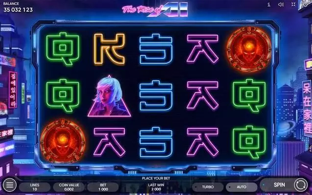 The Rise of AI Endorphina Slot Game released in June 2020 - Multipliers