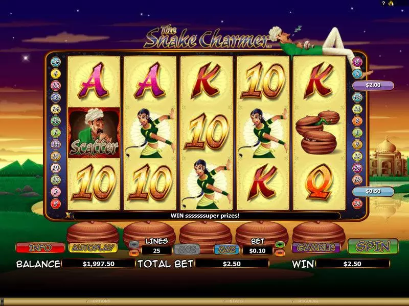 The Snake Charmer Amaya Slot Game released in   - Free Spins
