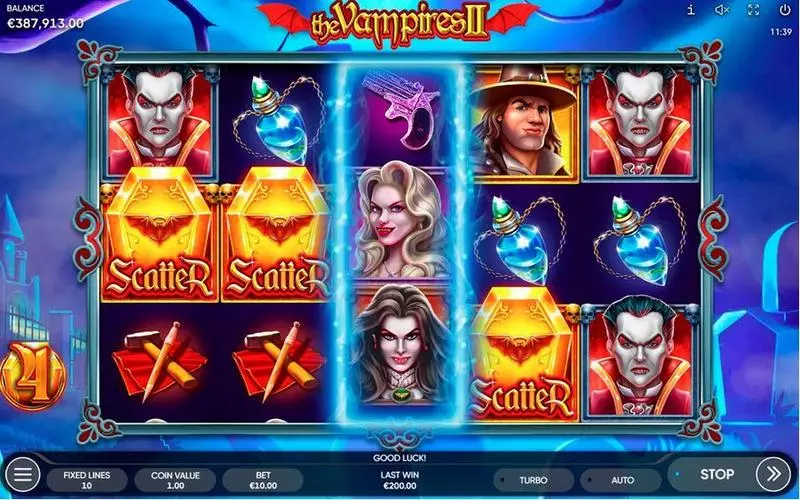 The Vampires II Endorphina Slot Game released in May 2020 - Multipliers