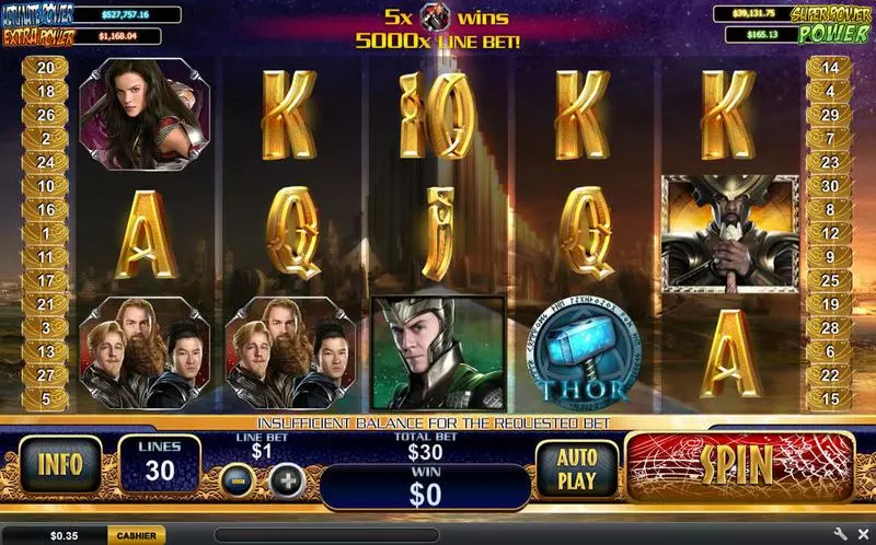 Thor The Mighty Avenger PlayTech Slot Game released in   - Free Spins