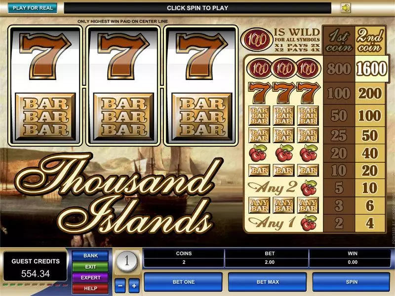 Thousand Island Microgaming Slot Game released in   - 