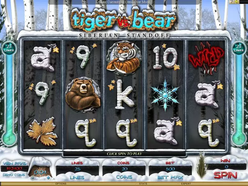Tiger vs Bear - Siberian Standoff Genesis Slot Game released in May 2012 - Second Screen Game