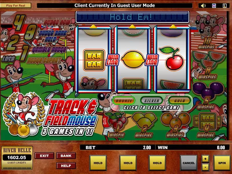 Track and Fieldmouse Microgaming Slot Game released in   - 