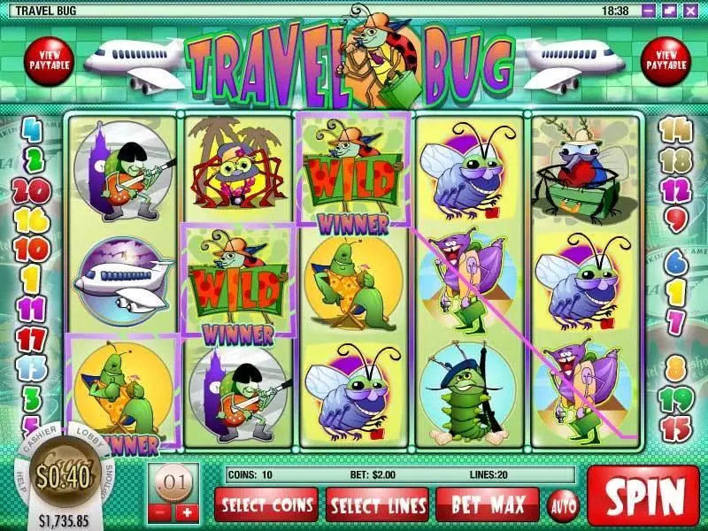 Travel Bug Rival Slot Game released in March 2008 - Free Spins