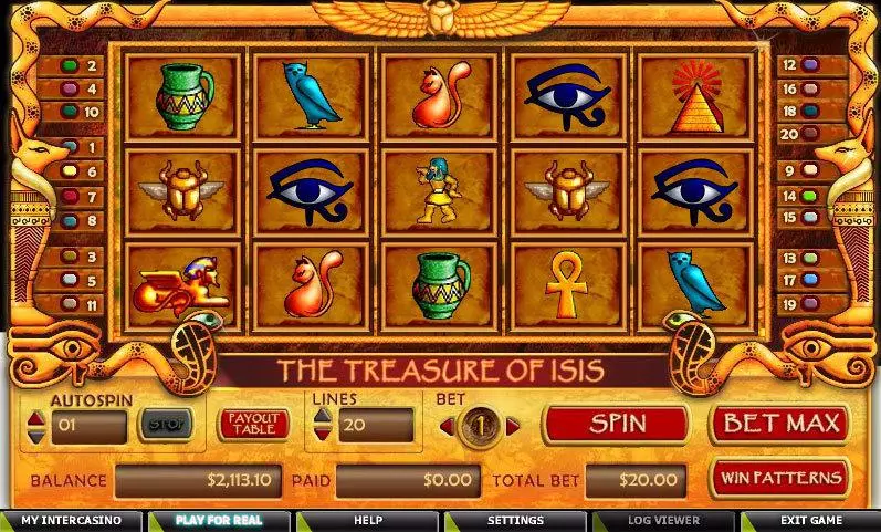 Treasure of Isis CryptoLogic Slot Game released in   - Second Screen Game