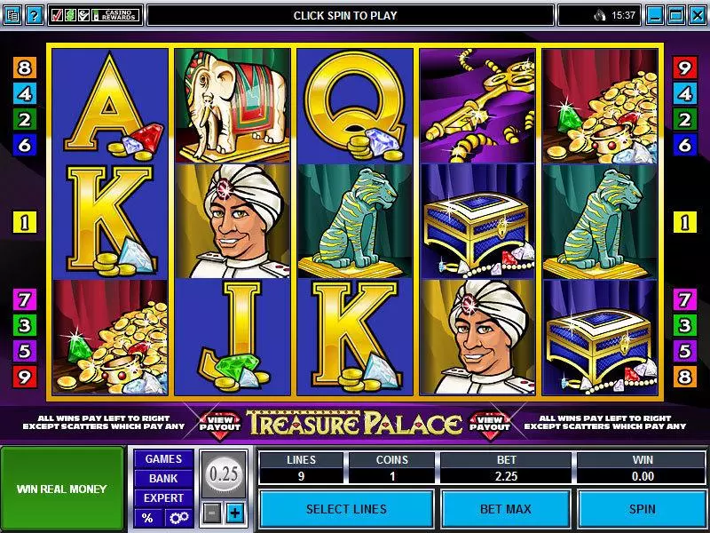 Treasure Palace Microgaming Slot Game released in   - 