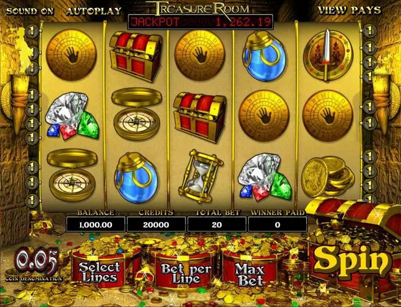 Treasure Room BetSoft Slot Game released in   - Second Screen Game