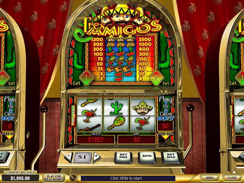 Tres Amigos PlayTech Slot Game released in   - 
