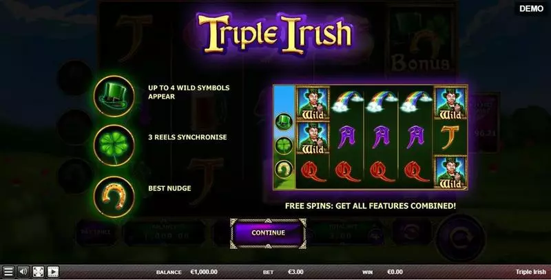 Triple Irish Red Rake Gaming Slot Game released in September 2023 - Free Spins